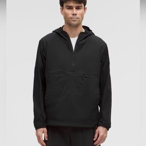 lululemon Black Hooded running Anorak